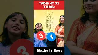 Easy Table Trick 🔥 of 31  Table of 31  Maths Trick maths fun trending reels ytshorts tables [upl. by Arnon]