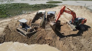 Awesome Heavy Truck Rescue Skills Trucks Fail during landslide Recovery by Dozer amp Excavator [upl. by Tabatha883]