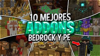 ⭐Top 10 MEJORES ADDONS SURVIVAL para MINECRAFT 120 12032 BEDROCK y PE😯ADDONS MINECRAFT PE 120 [upl. by Tipton577]