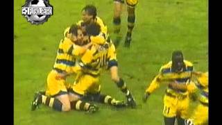 Parma 3 vs Olympique Marsella 0 Final Copa UEFA 199899 Veron Crespo Sensini FUTBOL RETRO [upl. by Lowson791]