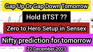 tomorrow market prediction  gap up or gap down tomorrow  kal ka market kaisa rahega 22 December [upl. by Johathan148]