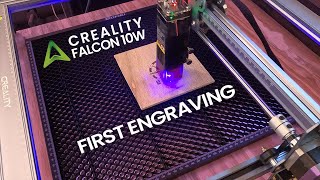 First Engraving  Creality Falcon 10W  Logo on Lauan [upl. by Peirce977]