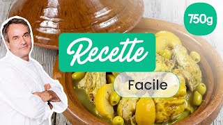 Recette facile  tajine de poulet et citron confit  750g [upl. by Lerak]