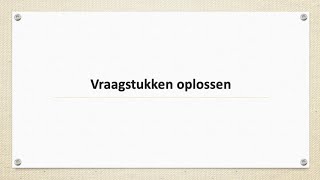 1A Wiskunde H11  Vraagstukken oplossen [upl. by Ys75]