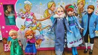 Elsa and Anna toddlers get Barbies advent calendar [upl. by Adnamar]