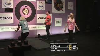 Dart caller says quot140quot in a sussy way  2019 BDO World Trophy Last 16 [upl. by Hu]