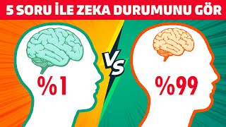 5 Kolay Soru ile Zekanız Ne kadar Çalışıyor Öğrenin [upl. by Eirot]