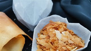 How to make Feuilletine Flakes طريقة عمل فويتين لتزين الحلويات🤩😋🍥🍽️ [upl. by Ahsauqal112]