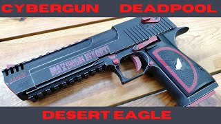 CybergunWE Tech Deadpool Desert Eagle airsoft pistol review [upl. by Addison]