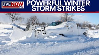 Winter storm warning Snow storm weather forecast update  LiveNOW from FOX [upl. by Alohcin]