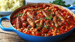 Sausage amp Bean Casserole Recipe [upl. by Nerine89]