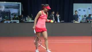 Sorana Cirstea service game vs Anna Chakvetadze  Porsche Tennis Grand Prix 2012 [upl. by Serg]