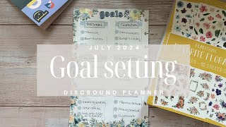 Setting up my goals for July  Discbound planner [upl. by Beka32]