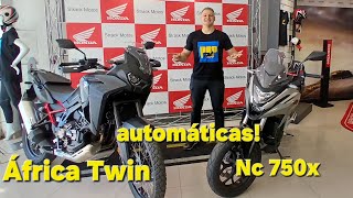 África twin 1100cc com NC 750x DCT automáticas [upl. by Brendan]