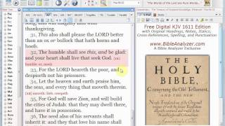 Free Original 1611 King James Bible Bible Analyzer Software Longer Demo [upl. by Amory557]