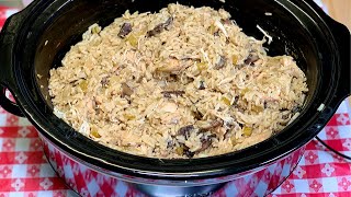 SLOW COOKER CHICKEN amp RICE  DUMP AND GO CROCK POT MEAL [upl. by Benedetto425]