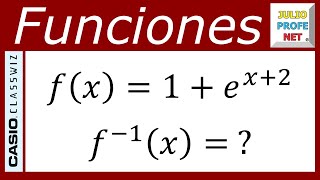 INVERSA DE UNA FUNCIÓN  Ejercicio 2 con CASIO Classwiz fx991LA CW [upl. by Clance776]