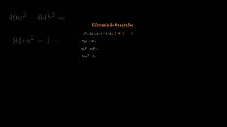 Matemáticas fácil explicación rápida factorizando de diferencia de cuadrados 1 matematicabasica [upl. by Lertnahs]