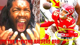 CHIEFS VS RAIDERS REACTION 2023 KANSAS CITY CHIEFS VS LAS VEGAS RAIDERS HIGHLIGHTS REACTION 2023 [upl. by Ilhsa503]