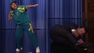 Jimmy Fallon mocks breakdancer Raygun [upl. by Amasa620]