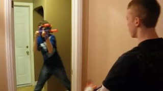 Nerf Gun Battle  Aaron Esser amp Jesse Allison [upl. by Nakhsa397]