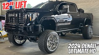 2024 GMC Denali Ultimate HD lifted 12” on 40s and 26x16s [upl. by Tate]