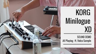 Korg minilogue XD Limited Edition ft Volca Sample Whiteout Jam  Sound Demo [upl. by Eidarb]