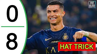 Cristiano RONALDO Hat Trick AGAIN  Abha vs Al Nassr 08 Highlights amp Goals 2024 [upl. by Ecinehs]