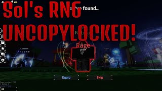 Sols RNG  UNCOPYLOCKED  Roblox Studio [upl. by Eesak]