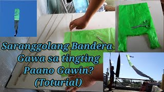 Paano gumawa ng saranggola Bandera  Ting ting  Dina kailangan ng pandikit  Flag Kite  Layangan [upl. by Erdne170]