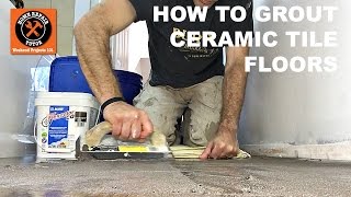 How to Grout Ceramic Tile Bathroom Floors with Mapei Flexcolor CQ StepbyStep [upl. by Gawen577]