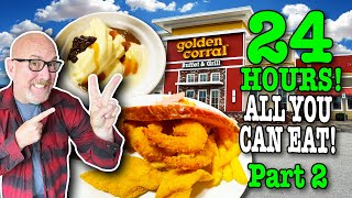 Eating at Golden Corral for 24 HOURS • Stealth Camping • Part 2 [upl. by Doughty710]