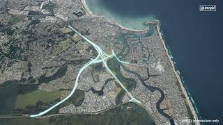 Mooloolah River Interchange Upgrade flythrough [upl. by Nylde598]