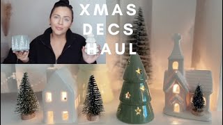 CHRISTMAS DECS HAUL  THE RANGE  HOMESENSE  HOBBYCRAFT  HOME BARGAINS  BampM [upl. by Nepsa307]