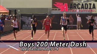 2022 TF  Arcadia Invite  200 Meter Boys Open 4 heats [upl. by Errised717]