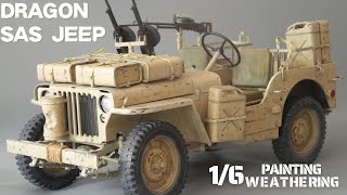 Dragon 16 SAS Jeep Painting Weathering [upl. by Goode876]