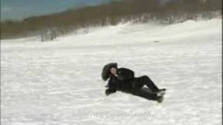 Reporter Flipped By Sled funny [upl. by Atnomed]