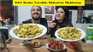 Nişanlımla Mukbang  Köri Soslu Tavuklu Makarna [upl. by Atteiram]