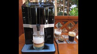 EQ300 automatic coffee machine Siemens How to install Review and testing Espresso [upl. by Atekin]