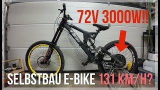 3000w 72V Selbstbau EBike Downhill Ebike Build Part 1 [upl. by Ibocaj]