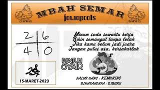 SYAIR SGP MBAH SEMAR RABU 15 MARET 2023  HARI INI [upl. by Midge110]