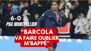 PSG  Montpellier  la masterclass de Bradley Barcola  Léquipe du soir [upl. by Mw]