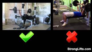 How To Bench Press With Proper Form StrongLifts 5x5 [upl. by Sawyere]