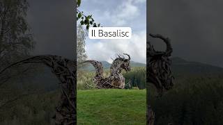 Il Basalisc una scultura dell’artista Martalar in Valcamonica a Cevo opera legno [upl. by Ellehcit]