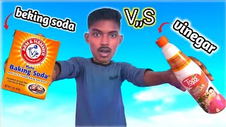 बेकिंग सोडा वर्सेस विनेगर Vinegar VS Baking Soda 😲😧 [upl. by Jereme]