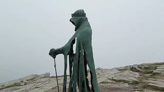 Sculpture of Gallos Tintagel Castle Tintagel Cornwall England UK [upl. by Ahsercal]