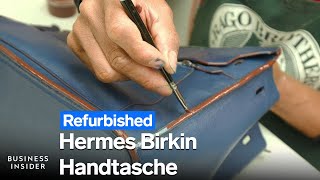 Eleganz in Handarbeit Die Restaurierung einer Hermès BirkinTaschet [upl. by Anayra699]