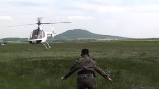 Zdenek Charvat  PPLH Guimbal Cabri G2 Helicopter Marshalling signals [upl. by Etolas356]