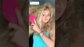 Let’s brush my curly hair 👀 shorts fyp viral curlyhair [upl. by Nuli]