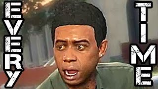 Every Time Lamar Davis Says Nigga In Grand Theft Auto V [upl. by Alleram]